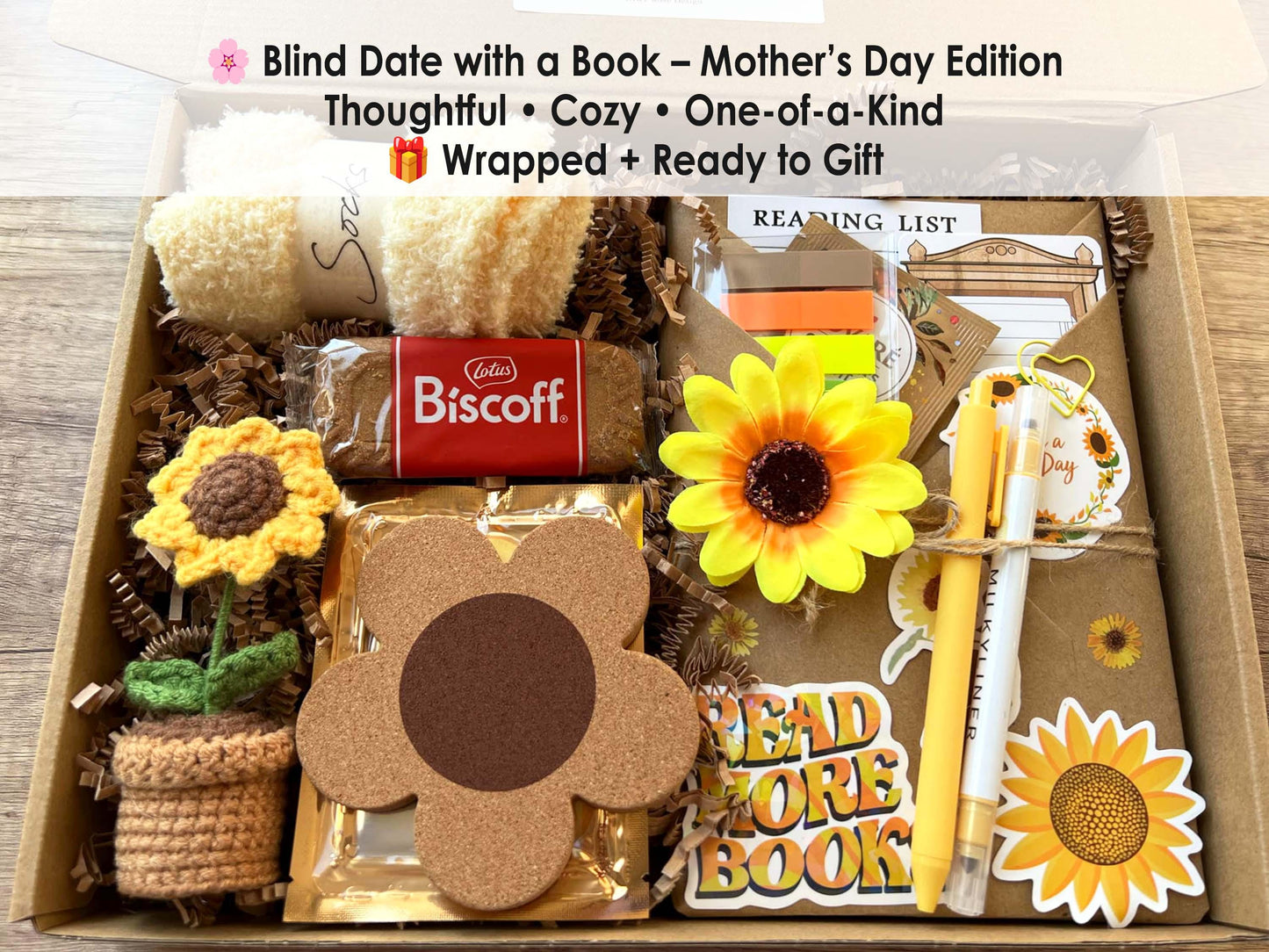 Mothers Day Gift Box Blind Date with a Book Lover Gift for Her Unique Mothers Day Gift from Daughter Son Grandma Aunt Bookish Set Bookworm