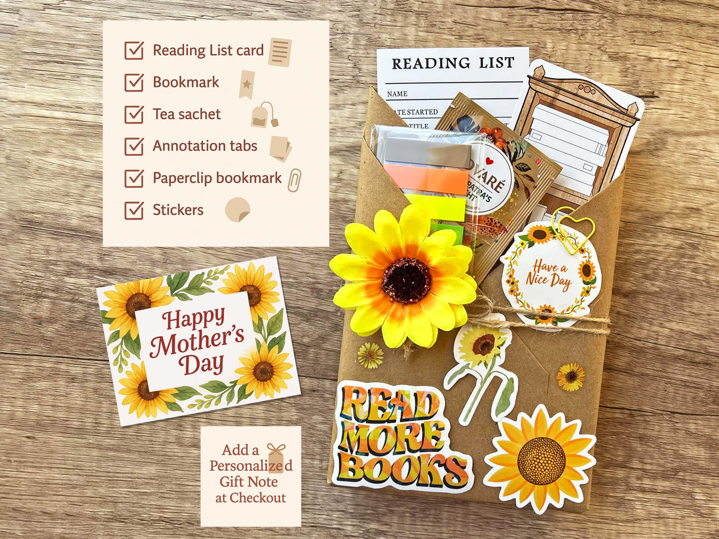 Mothers Day Gift Box Blind Date with a Book Lover Gift for Her Unique Mothers Day Gift from Daughter Son Grandma Aunt Bookish Set Bookworm